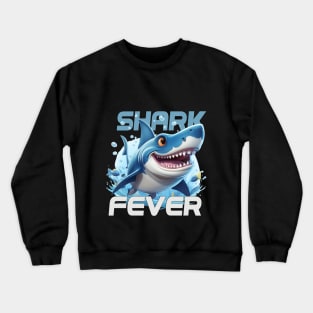 Shark Fever Splash Tee Crewneck Sweatshirt